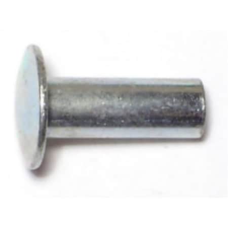 Midwest Fastener Tubular Rivet, Truss Head, 3/16 in Dia., 1/2 in L, Steel Body, 36 PK 61878